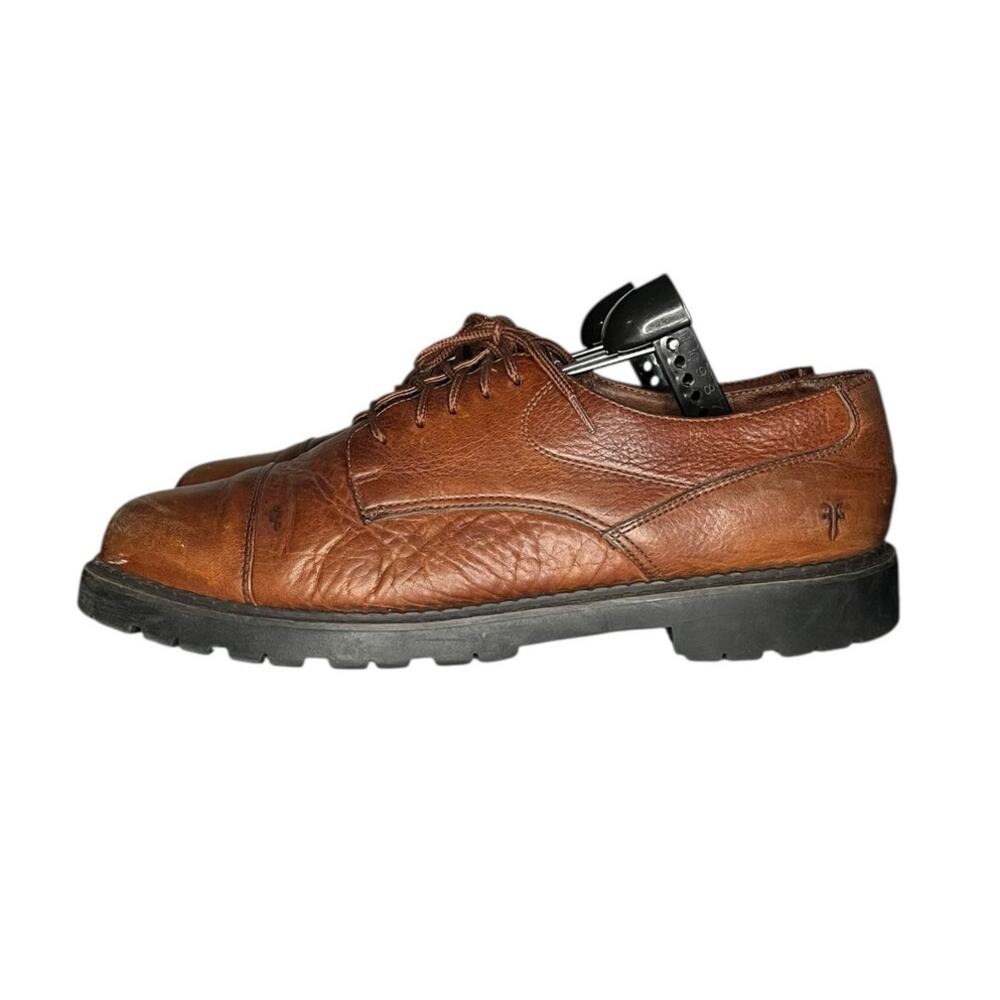 Mens Frye Arlington Cap Toe Oxford Leather Rubber Sole Shoes Size 12 Brown